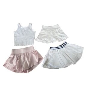 Crewcuts active by J.crew outfit bundle 3 pairs of bottoms and a white tank top